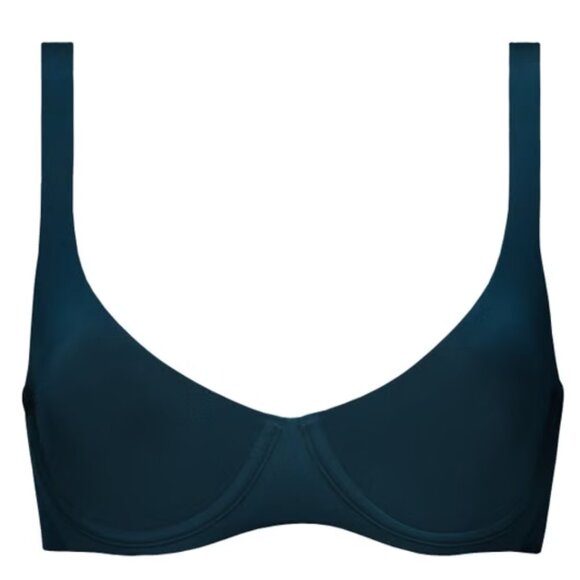 CUUP The Scoop Micro Bra Ocean Navy Blue 38E 38DD 38 E DD unlined underwire - Picture 1 of 10